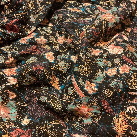 Ulla Johnson [ 2] Eden Floral Puff Sleeve Cotton Blend Midi Dress Q901 - Picture 6 of 6